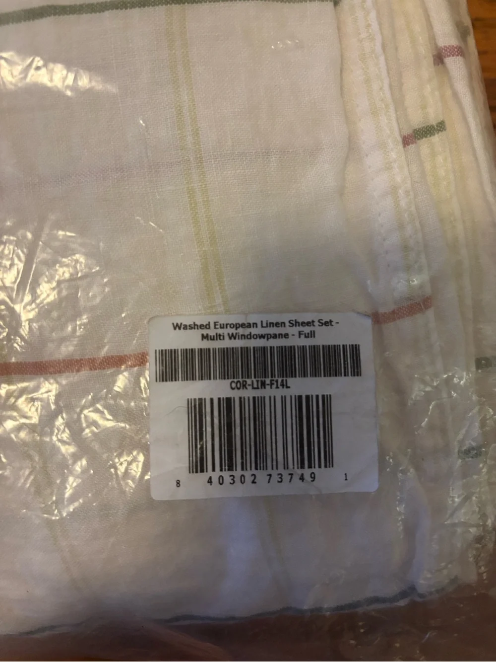 Washed European Linen Sheet Set - Multi. Bought at the New York sample sale!